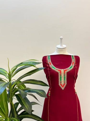 مخور قطن كشميري-عنابي