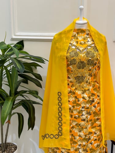 مخور مخرم حرير متروس فصوص اندونسي ناعم مع طرحة مطر...