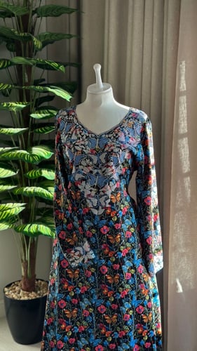 طقم مخور الفراشات حرير للام والبنت/قماش