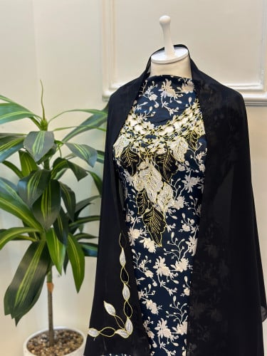 مخور مخرم حرير متروس فصوص اندونسي ناعم مع طرحة مطر...