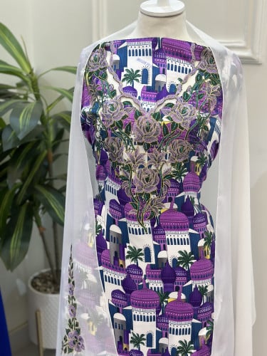 مخور مخرم حرير متروس فصوص اندونسي ناعم مع طرحة مطر...