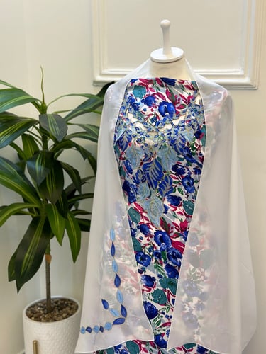 مخور مخرم حرير متروس فصوص اندونسي ناعم مع طرحة مطر...