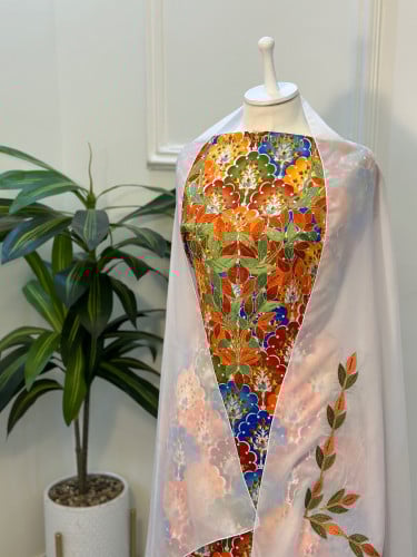 مخور مخرم حرير متروس فصوص اندونسي ناعم مع طرحة مطر...