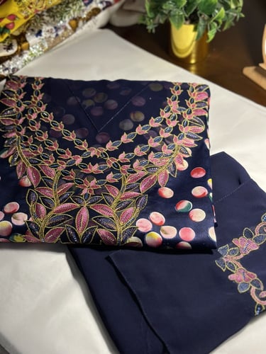 مخور حرير مع طرحة -قماش