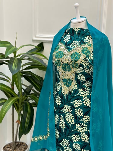 مخور مخرم حرير متروس فصوص اندونسي ناعم مع طرحة مطر...