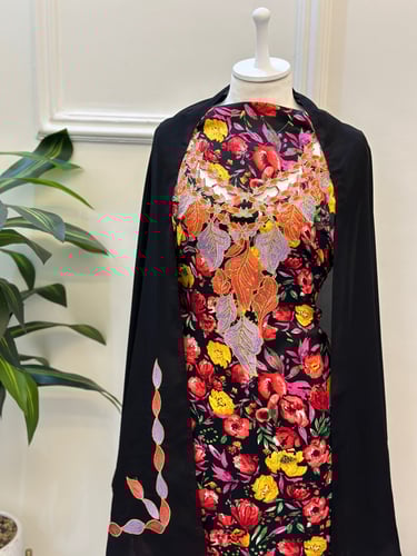 مخور مخرم حرير متروس فصوص اندونسي ناعم مع طرحة مطر...