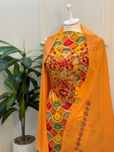 مخور مخرم حرير متروس فصوص اندونسي ناعم مع طرحة مطر...