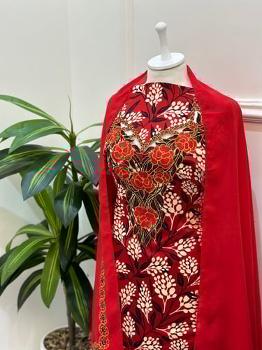 مخور مخرم حرير متروس فصوص اندونسي ناعم مع طرحة مطر...