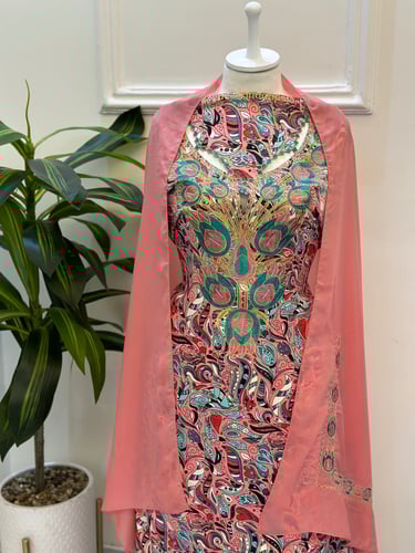 مخور مخرم حرير متروس فصوص اندونسي ناعم مع طرحة مطر...