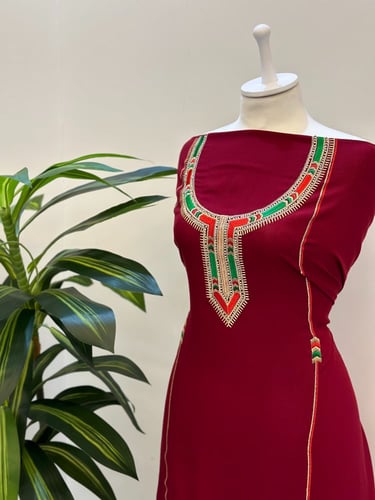 مخور قطن كشميري-عنابي