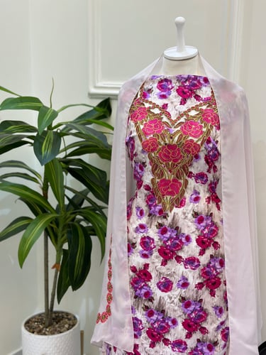 مخور مخرم حرير متروس فصوص اندونسي ناعم مع طرحة مطر...