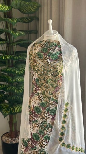 مخور حرير مع طرحة -قماش