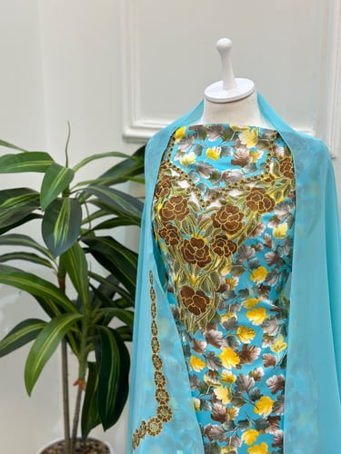 مخور مخرم حرير متروس فصوص اندونسي ناعم مع طرحة مطر...