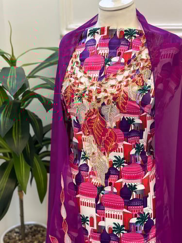 مخور مخرم حرير متروس فصوص اندونسي ناعم مع طرحة مطر...