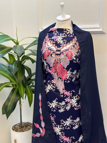 مخور مخرم حرير متروس فصوص اندونسي ناعم مع طرحة مطر...