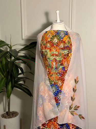 مخور مخرم حرير متروس فصوص اندونسي ناعم مع طرحة مطر...