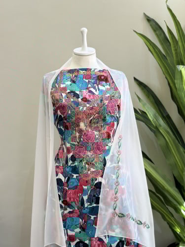 مخور مخرم حرير متروس فصوص اندونسي ناعم مع طرحة مطر...