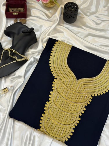 مخور قطن كشميري قماش كحلي