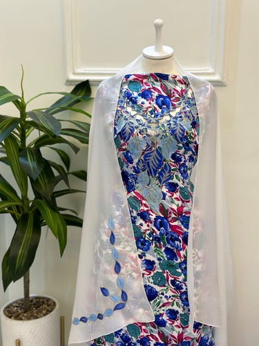 مخور مخرم حرير متروس فصوص اندونسي ناعم مع طرحة مطر...