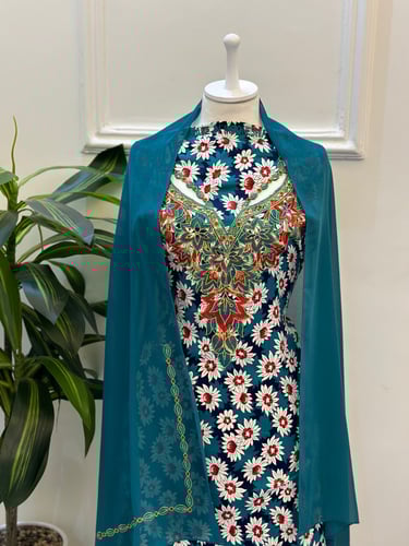 مخور مخرم حرير متروس فصوص اندونسي ناعم مع طرحة مطر...