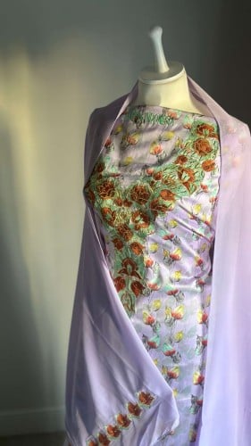مخور حرير مع طرحة -قماش