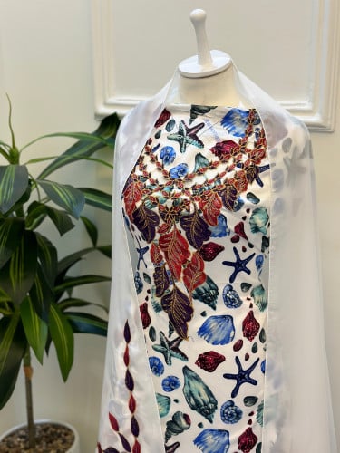 مخور مخرم حرير متروس فصوص اندونسي ناعم مع طرحة مطر...