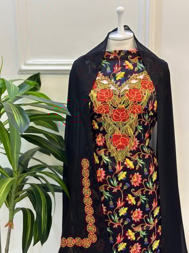 مخور مخرم حرير متروس فصوص اندونسي ناعم مع طرحة مطر...