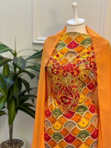 مخور مخرم حرير متروس فصوص اندونسي ناعم مع طرحة مطر...