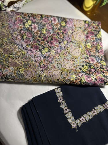 مخور حرير مع طرحة -قماش