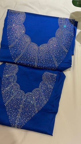 قماش-طقم الأم وبنتها مخور حرير ارماني مرصع بالكرست...