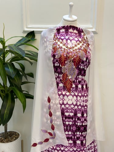 مخور مخرم حرير متروس فصوص اندونسي ناعم مع طرحة مطر...