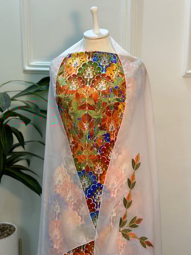 مخور مخرم حرير متروس فصوص اندونسي ناعم مع طرحة مطر...