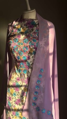 مخور حرير مع طرحة -قماش