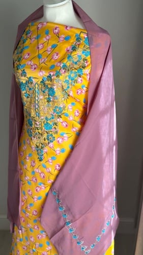 مخور حرير مع طرحة -قماش