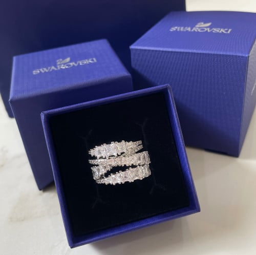 خاتم فضي سوارفسكي