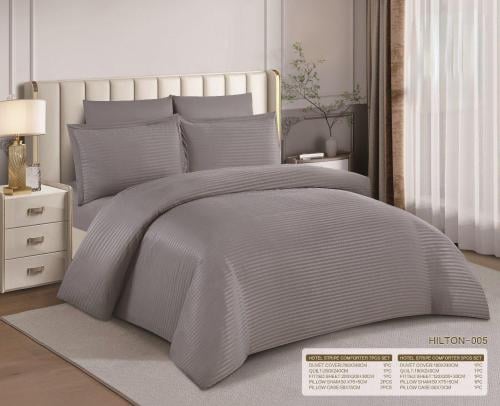 مفرش فندقي 7 قطع مزدوج | رمادي