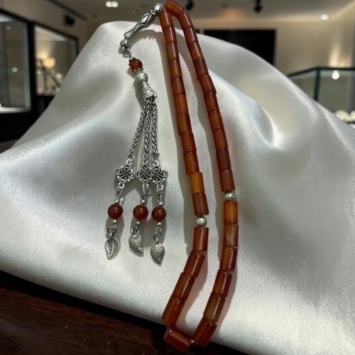 سبحة حجر عقيق فاخر جودة عالية