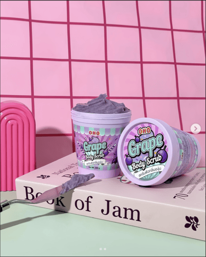 Scrub اوهو مقشر الجسم بالعنب