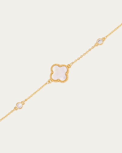 اسوارة عصرية مزدوجة بتفاصيل زركونية لامعة لون ذهبي