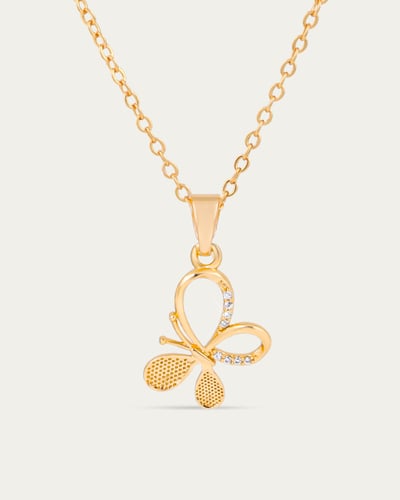 طقم مجوهرات بديل الذهب للأطفال ببريق الذهب