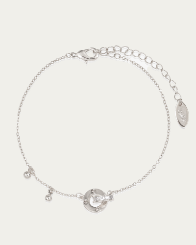 إسوارة خاتون نسائية ناعمة مرصعة بالزركون تصميم فضي