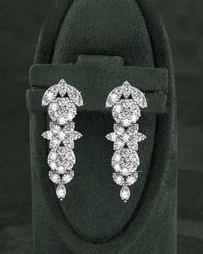 طقم مجوهرات نسائية فاخر بلمعة الألماس