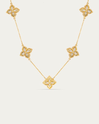 طقم نسائي ناعم بتصميم الزهرة الرباعية مرصع بالزركو...