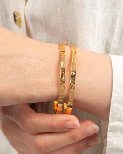 غوايش ذهبية دقة العقال من خاتون - 2حبة