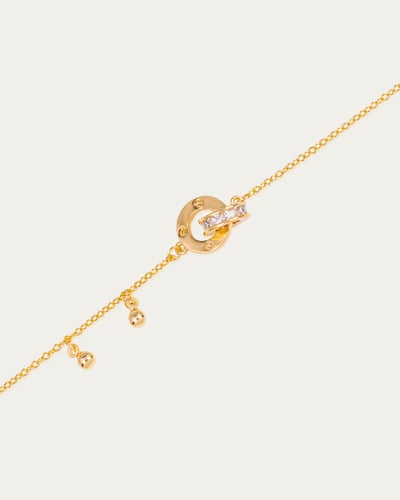 إسوارة خاتون نسائية ناعمة مرصعة بالزركون تصميم ذهب...