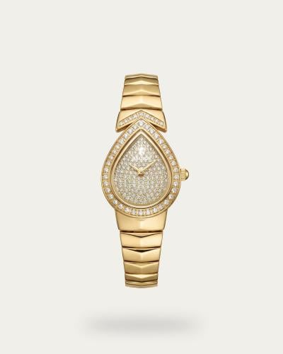 ساعة خاتون® الذهبية بتصميم قطرة الندى