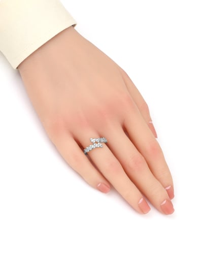 خاتم زركون نسائي تصميم ألماس انيق