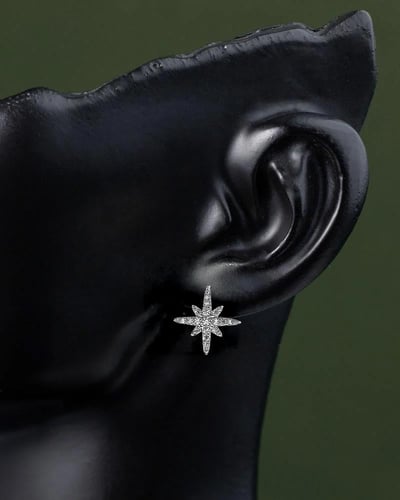 حلق نسائي ماسي على شكل اشعة الشمس بلمعة الألماس