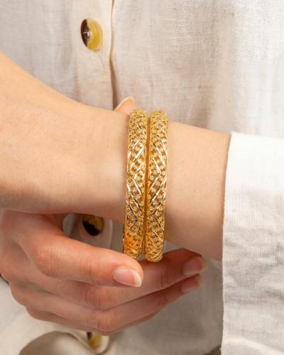 بناجر بريق الذهب من خاتون للنساء / 2 حبة