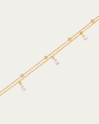 اسوارة نسائية ناعمة مرصعة بأحجار الزركون الماسية